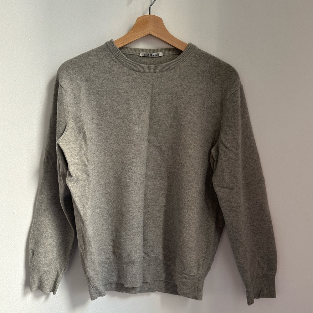 Grey Cashemere sweater with elbow patches